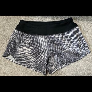Nike Black and Gray Athletic Shorts with Elastic Waistband